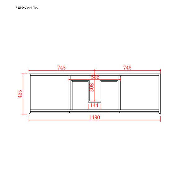 Poseidon Petra 1500mm Wall Hung Vanity (Cabinet Only) - Sydney Home Centre