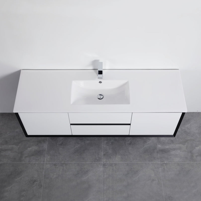 Poseidon Petra 1500mm Wall Hung Vanity (Ceramic Top) - Sydney Home Centre