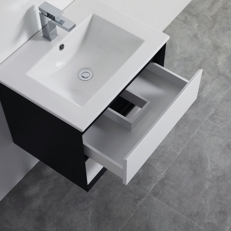 Poseidon Petra 600mm Wall Hung Vanity (Ceramic Top) - Sydney Home Centre