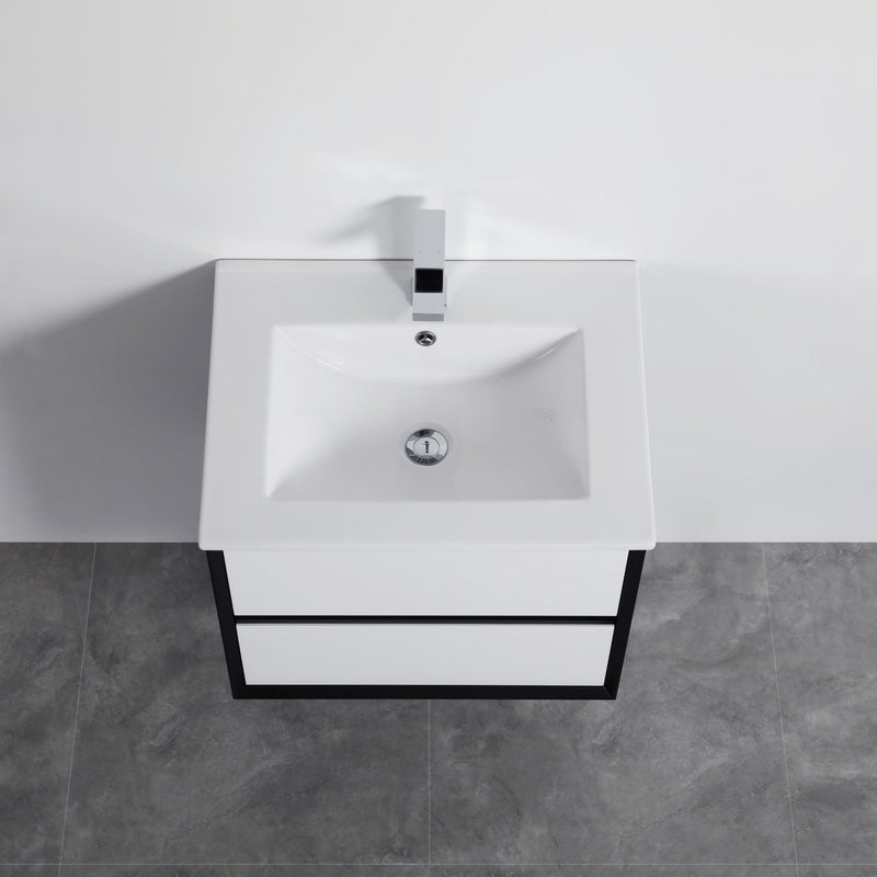 Poseidon Petra 600mm Wall Hung Vanity (Ceramic Top) - Sydney Home Centre