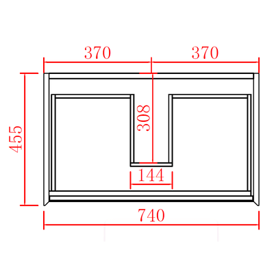 Poseidon Petra 750mm Wall Hung Vanity (Ceramic Top) - Sydney Home Centre