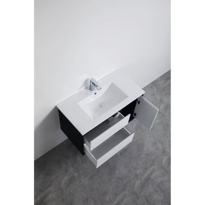 Poseidon Petra 900mm Left Drawer Wall Hung Vanity (Cabinet Only) - Sydney Home Centre