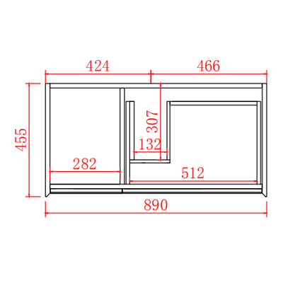 Poseidon Petra 900mm Right Drawer Wall Hung Vanity (Ceramic Top) - Sydney Home Centre