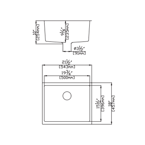 Poseidon Quartz Undermount 543mm Single Bowl Kitchen Sink Matte Black - Sydney Home Centre