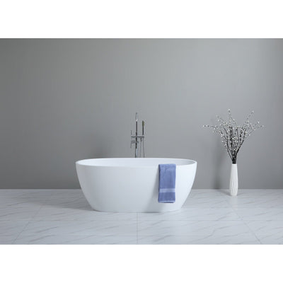 Poseidon Stella Free Standing 1500mm No Overflow Bathtub Gloss White - Sydney Home Centre