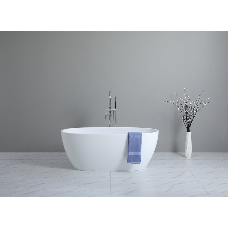 Poseidon Stella Free Standing 1500mm No Overflow Bathtub Gloss White - Sydney Home Centre