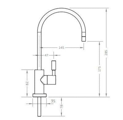 Puretec High Loop LED Designer Tap Brushed Gold - Sydney Home Centre