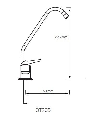 Puretec Long Reach Tap Chrome With Black Lever - Sydney Home Centre