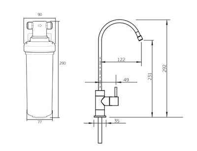 Puretec Quick Twist Caravan | RV Undersink Water Filter Kit - Sydney Home Centre