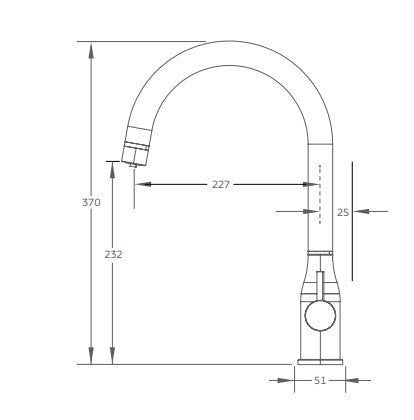 Puretec TRIPLA Elite 3 - in - 1 Gooseneck Mixer Tap Brushed Nickel - Sydney Home Centre