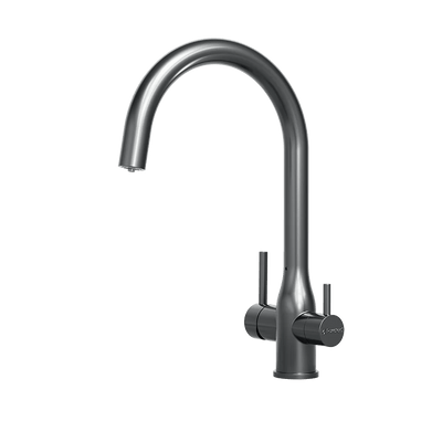 Puretec TRIPLA Elite 3 - in - 1 Gooseneck Mixer Tap Gunmetal - Sydney Home Centre