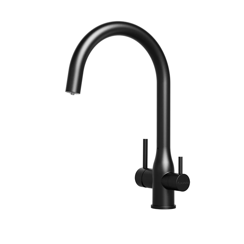 Puretec TRIPLA Elite 3 - in - 1 Gooseneck Mixer Tap Matte Black - Sydney Home Centre