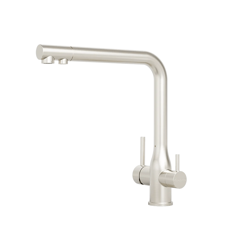 Puretec TRIPLA Elite 3 - in - 1 Straight Mixer Tap Brushed Nickel - Sydney Home Centre