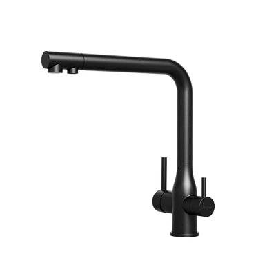 Puretec TRIPLA Elite 3 - in - 1 Straight Mixer Tap Matte Black - Sydney Home Centre