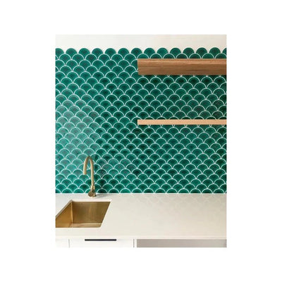 Reef Green Gloss Glazed Porcelain Fishscale - Sydney Home Centre