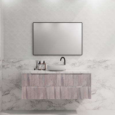 Riva Bali 1500mm White Oak Single Bowl Wall Hung Vanity (Cabinet Only) - Sydney Home Centre