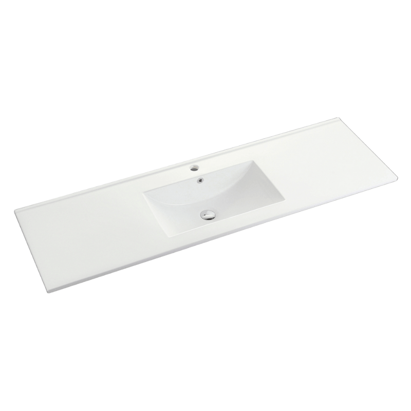 Riva Vienna 1500mm Matte White Single Bowl Wall Hung Vanity (Handy Ceramic Top) - Sydney Home Centre