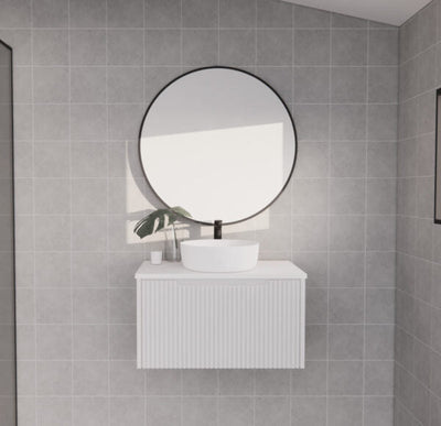 Riva Vienna 750mm Matte White Single Bowl Wall Hung Vanity (Cabinet Only) - Sydney Home Centre