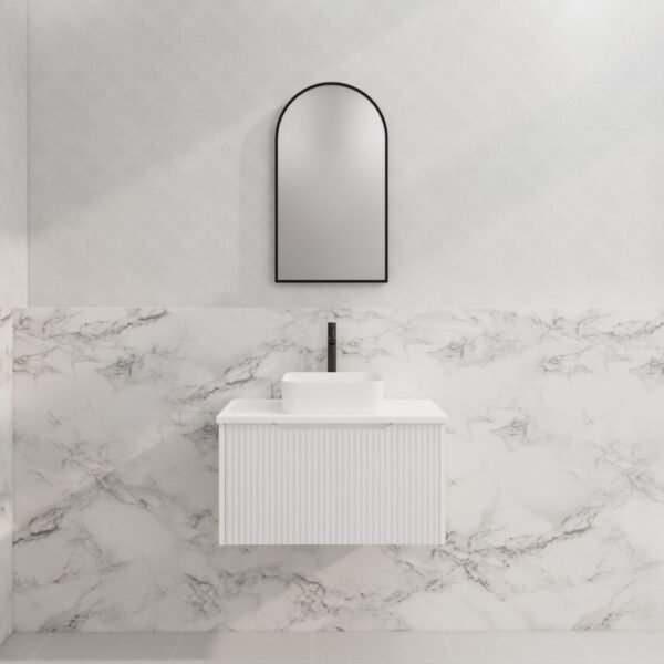 Riva Vienna 750mm Matte White Single Bowl Wall Hung Vanity (Cabinet Only) - Sydney Home Centre