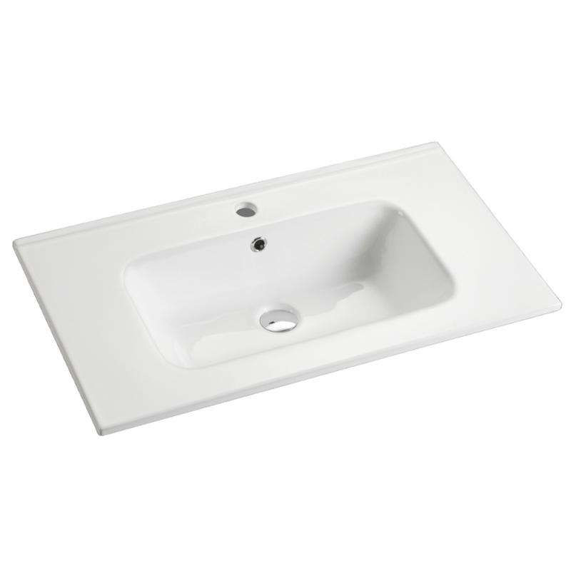 Riva Vienna 750mm Matte White Single Bowl Wall Hung Vanity (Eden Ceramic Top) - Sydney Home Centre