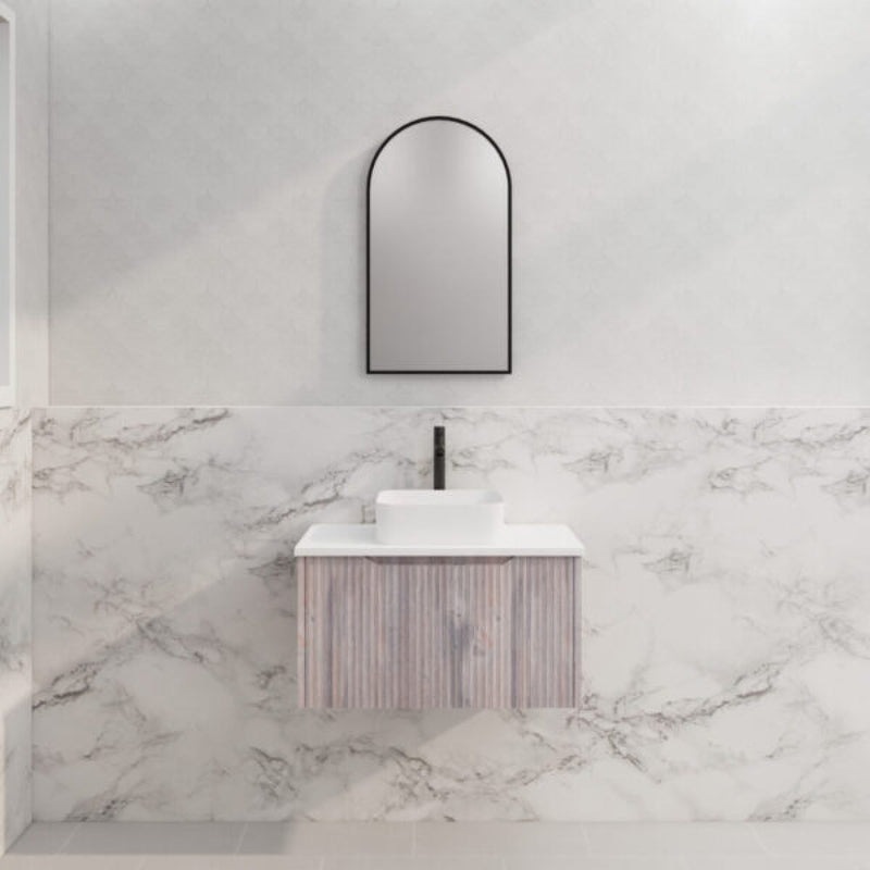 Riva Vienna 750mm White Oak Single Bowl Wall Hung Vanity (Cabinet Only) - Sydney Home Centre