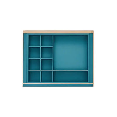 Higold B Series Pull Out Wardrobe Storage Tray Fits 600mm Cabinet Multiple Sections Teal with Satin Champagne - Sydney Home Centre