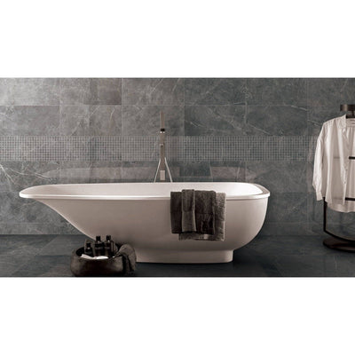 Stone Porcelain Statuario Dark Grey 600x600 Polished - Sydney Home Centre