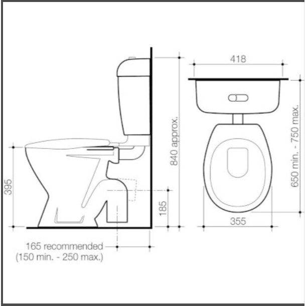 Stylus Tasman Connector P Trap Suite White - Sydney Home Centre