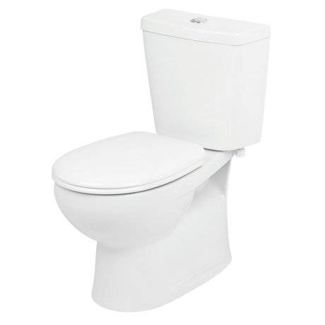 Stylus Venecia Close Coupled Toilet Suite Bottom Inlet P Trap Soft Close Seat White - Sydney Home Centre