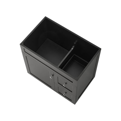 Ceto Harrington 750mm Right Hand Drawer Freestanding Vanity Matte Black (Marble Stone Top) - Sydney Home Centre