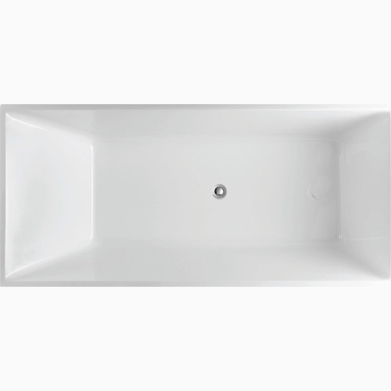 Poseidon Theo Back To Wall 1200mm Bathtub Non Overflow - Sydney Home Centre