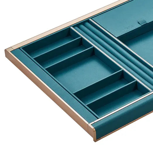 Higold B Series Pull Out Accessories / Jewellery Storage Box Fits 600mm Cabinet Teal with Satin Champagne - Sydney Home Centre