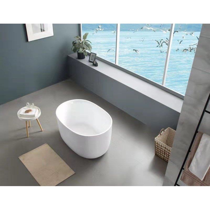 Poseidon Olivia Free Standing 1000mm Gloss White Bathtub - Sydney Home Centre
