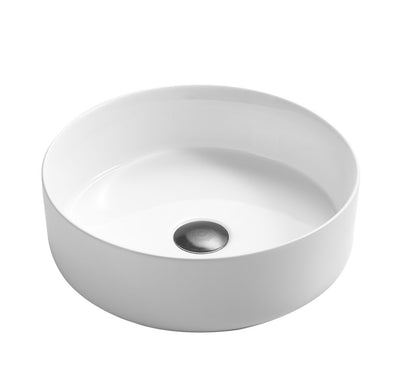 Viva ABS 499 Round 360mm Ceramic Above Counter Basin Gloss White - Sydney Home Centre