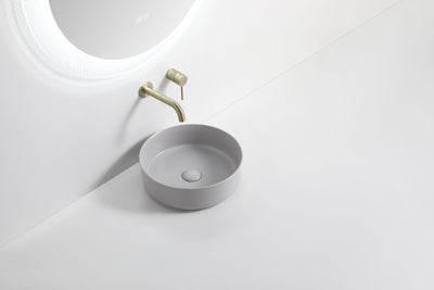 Viva ABS 499 Round 360mm Ceramic Above Counter Basin Matte Grey - Sydney Home Centre