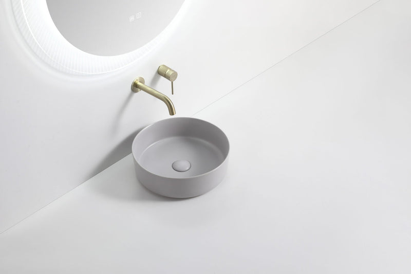 Viva ABS 499 Round 360mm Ceramic Above Counter Basin Matte Grey - Sydney Home Centre