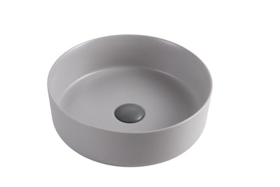 Viva ABS 499 Round 360mm Ceramic Above Counter Basin Matte Grey - Sydney Home Centre