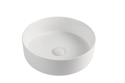 Viva ABS 499 Round 360mm Ceramic Above Counter Basin Matte White - Sydney Home Centre