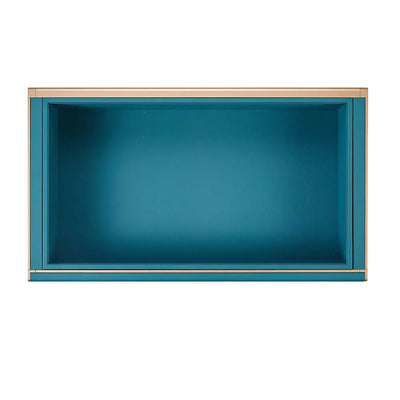 Higold B Series Shallow Pull Out Wardrobe Basket Fits 900mm Cabinet Tiffany Teal With Copper - Sydney Home Centre