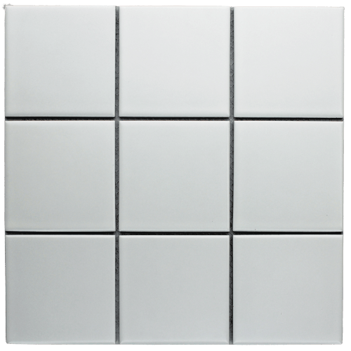 White Gloss Porcelain Glazed 97x97mm Square - Sydney Home Centre