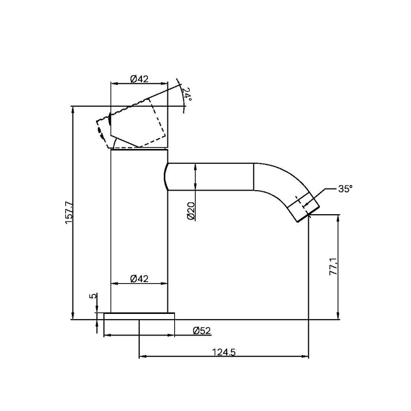 Zen SS316L Basin Mixer Handless Brushed Nickel - Sydney Home Centre