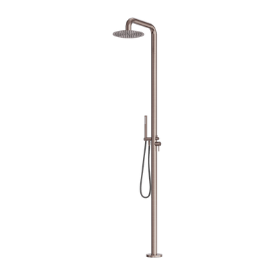 Zen SS316L Outdoor Freestanding Shower Column Brushed Bronze - Sydney Home Centre