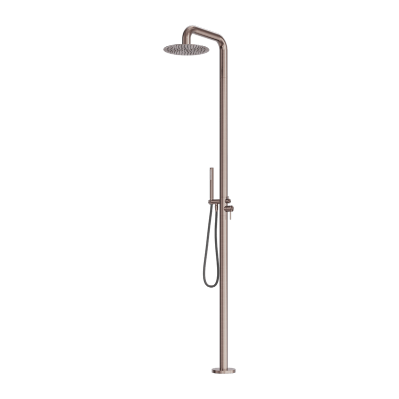 Zen SS316L Outdoor Freestanding Shower Column Brushed Bronze - Sydney Home Centre