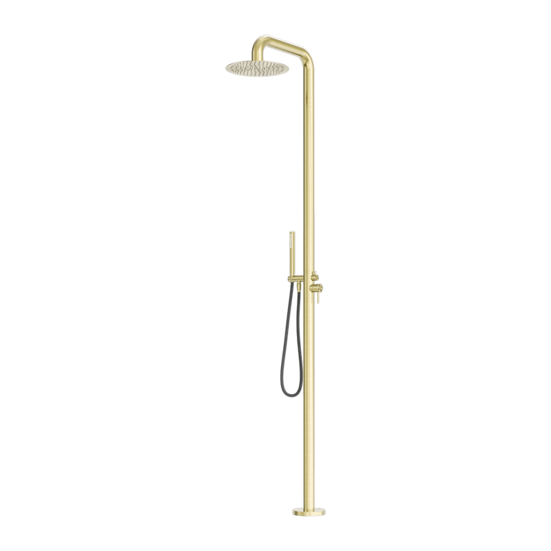 Zen SS316L Outdoor Freestanding Shower Column Brushed Gold - Sydney Home Centre