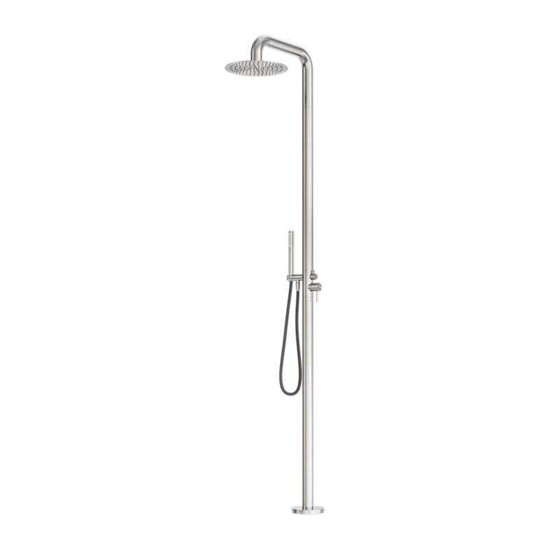 Zen SS316L Outdoor Freestanding Shower Column Brushed Nickel - Sydney Home Centre