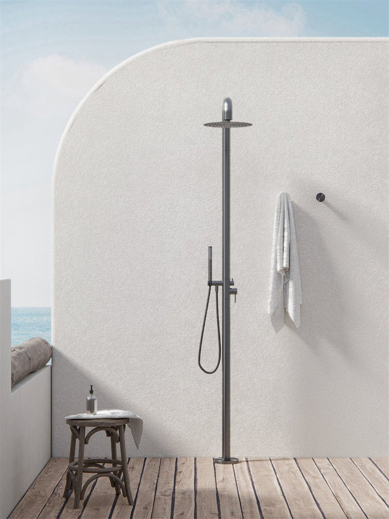 Zen SS316L Outdoor Freestanding Shower Column Graphite - Sydney Home Centre