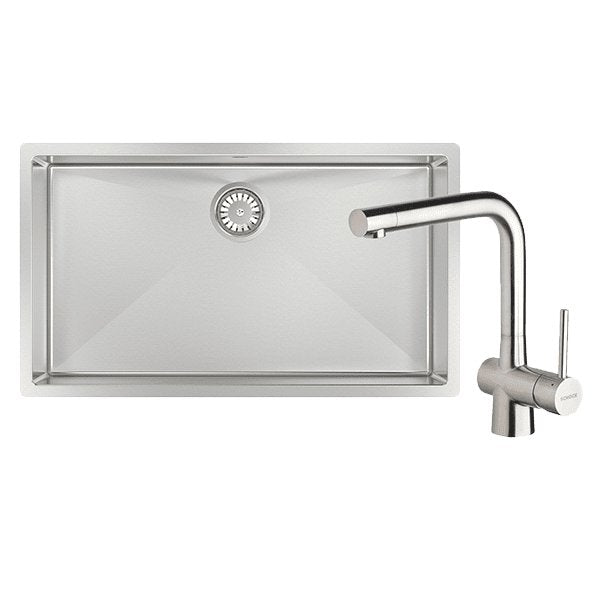 Abey Alfresco 700 Large Bowl Sink With Drain Tray & Laios Kitchen Mixer - Sydney Home Centre