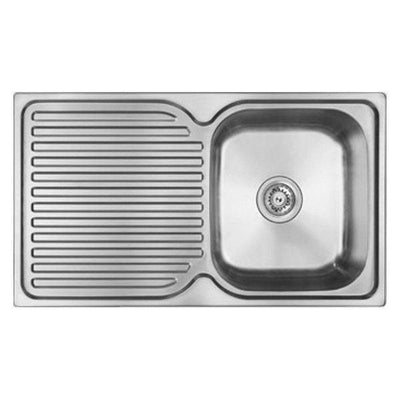 Abey Entry Right Side Single Bowl Sink Stainless Steel - Sydney Home Centre