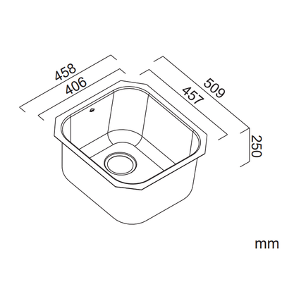 Abey Leichardt Undermount Skinny Sink With Overflow Stainless Steel - Sydney Home Centre