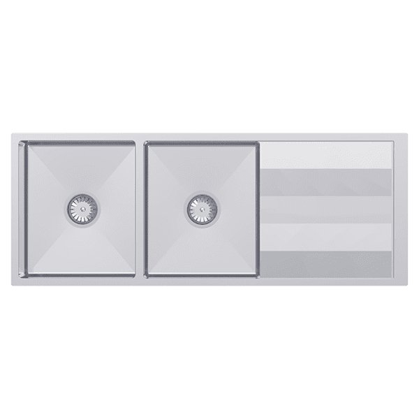 Abey Lugano Double Bowl Sink Stainless Steel - Sydney Home Centre